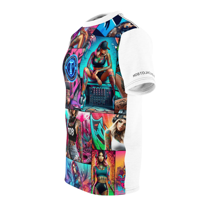 MDBTDJ#CLH1B-W Premium Art Tee Shirt - Tattooed Dj's Limited Edition - Unisex