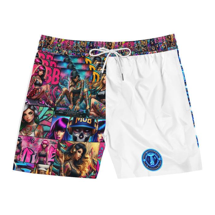 MDBTDJ#MLS1-W Men's Mid-Length Swim Shorts