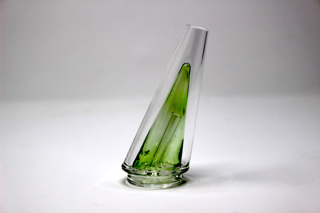 Puffco Peak Glass the 420 stop transparent green perc 