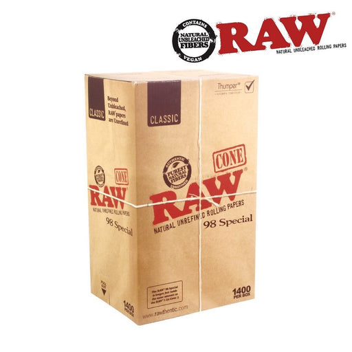 RAW Natural Cones Box 1400 Pre-Rolled 98 Special RawRollong Papersthe420stop.myshopify.comThe 420 Stop